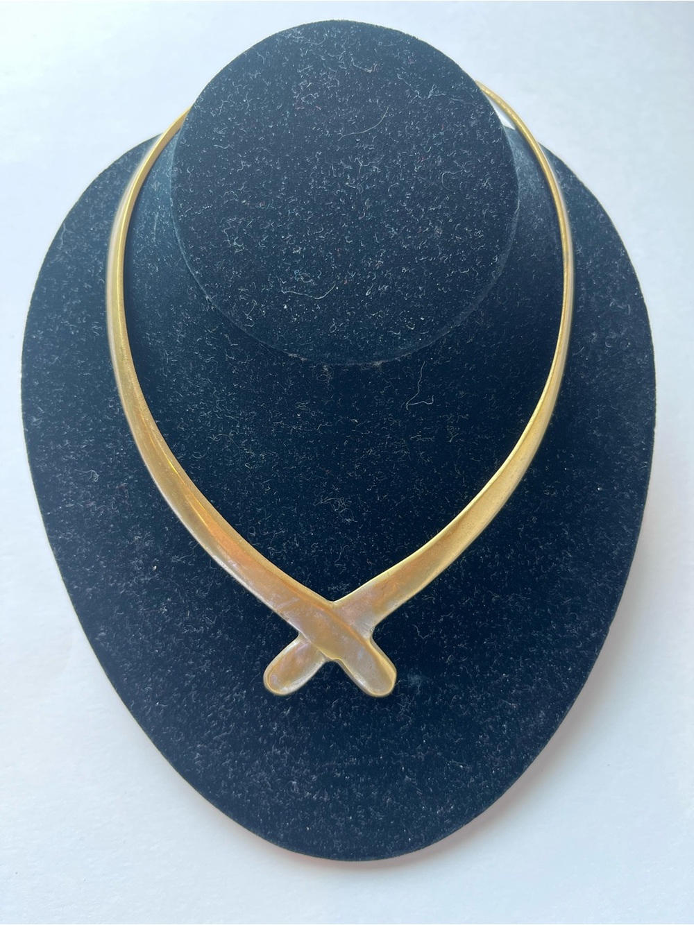 Vintage Brass Collar Choker Necklace